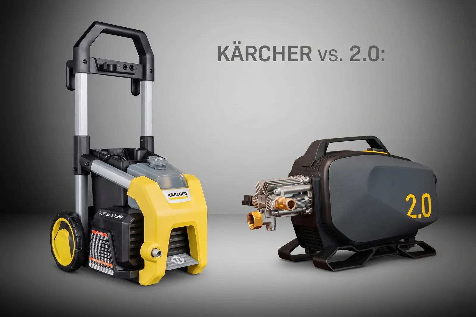 Wall-mounted pressure washer installed neatly in a clean garage space.